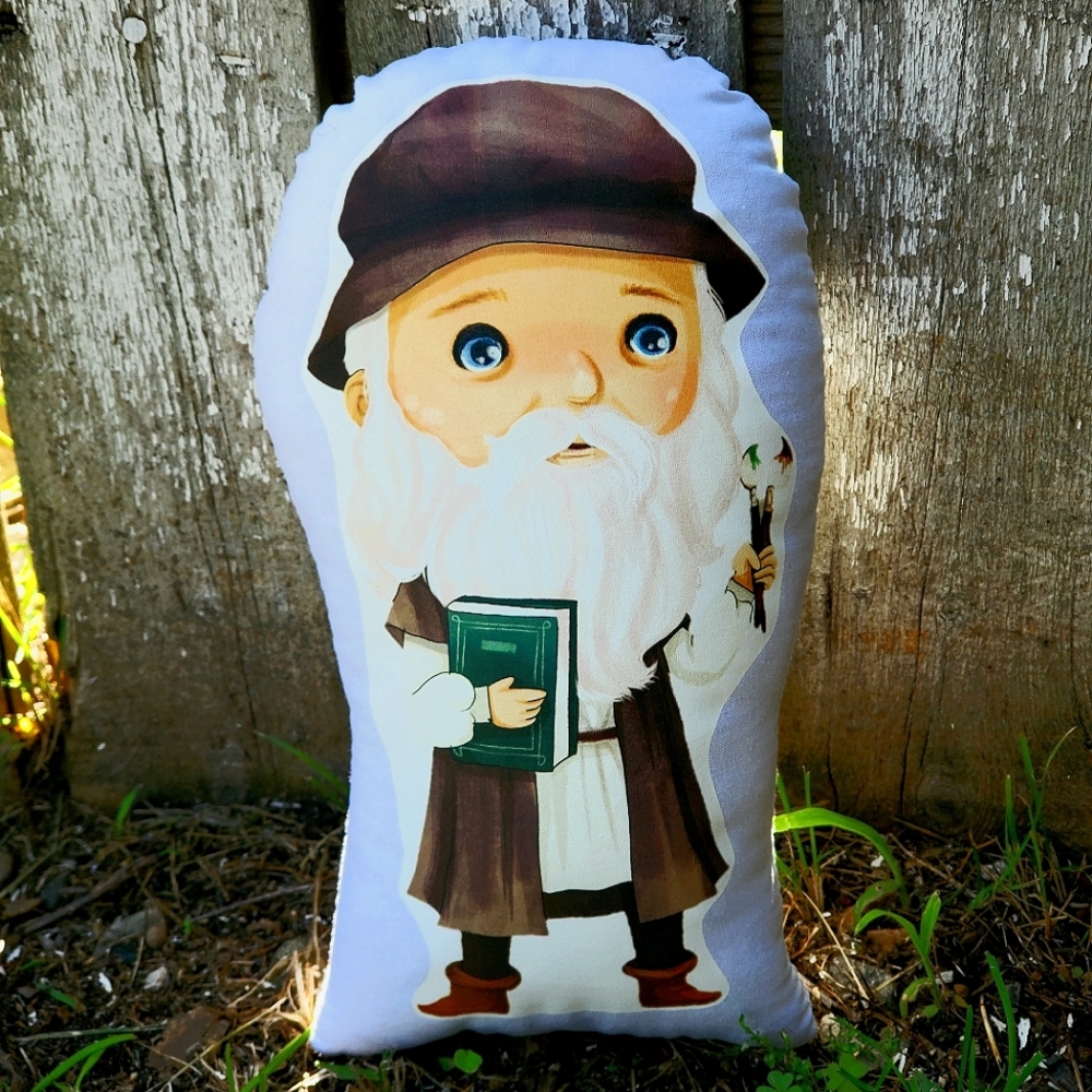 Leonardo da Vinci Pillow Pal. New.